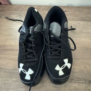 Under Armour Black Athletic Cleats with White Accents